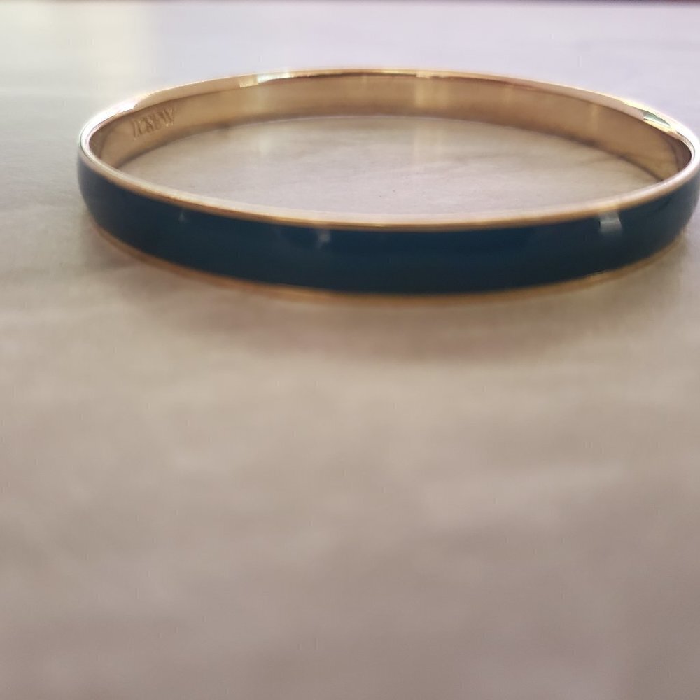 💙 Vintage 2000's 00's Y2K J.Crew Blue Enamal Skinny Bangle Bracelet 💙 - Picture 5 of 9
